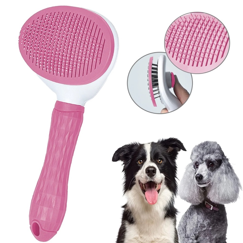 Pink Pet Grooming Brush